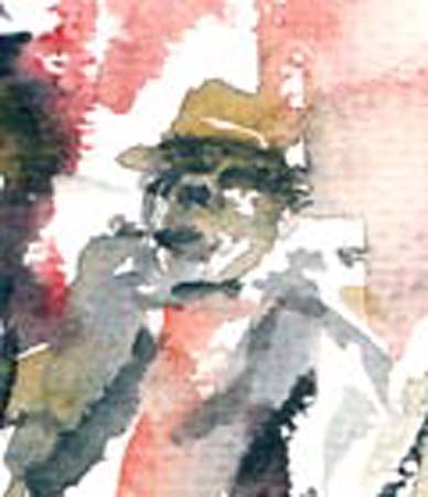 Watercolour of Papa Saxa
